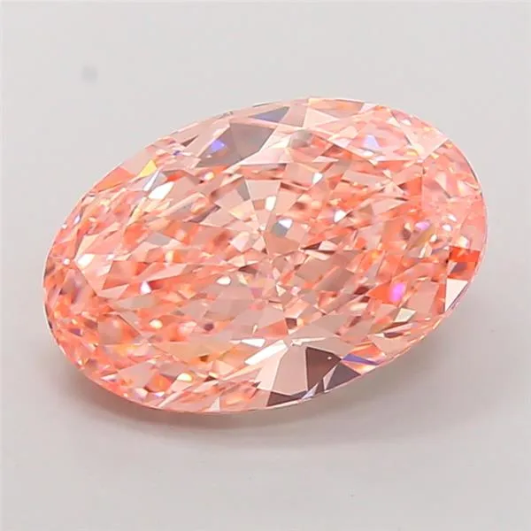 8.09ct Oval Lab Grown Diamond (Colour Fancy Vivid Pink, Clarity VVS2, IGI Certified)