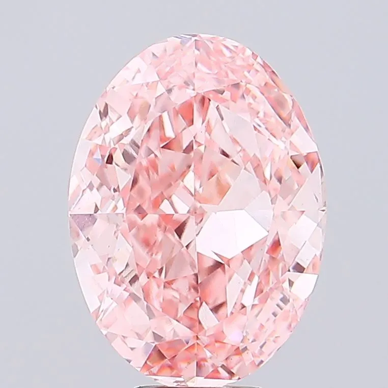 9.00ct Oval Lab Grown Diamond (Colour Fancy Vivid Pink, Clarity VS1, IGI Certified)