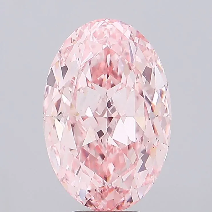 9.03ct Oval Lab Grown Diamond (Colour Fancy Intense Pink, Clarity VS2, IGI Certified)