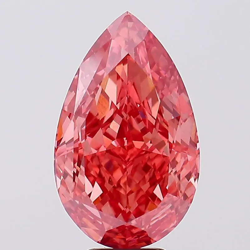 9.04ct Pear Lab Grown Diamond (Colour Fancy Vivid Pink, Clarity VS1, IGI Certified)