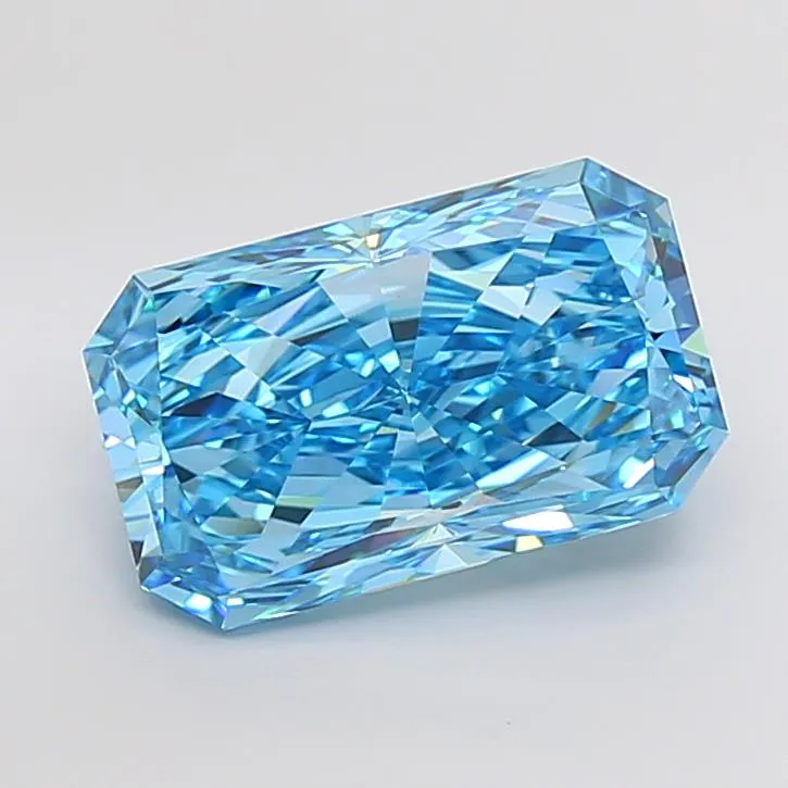 9.52ct Radiant Lab Grown Diamond (Colour Fancy Vivid Blue, Clarity VVS2, IGI Certified)