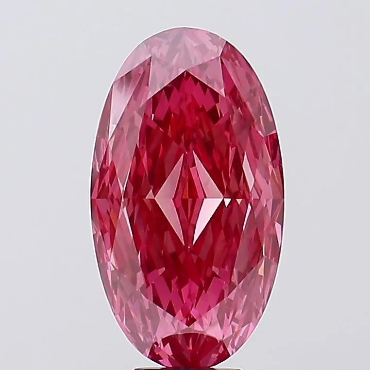 9.60ct Oval Lab Grown Diamond (Colour Fancy Vivid Pink, Clarity VS1, IGI Certified)