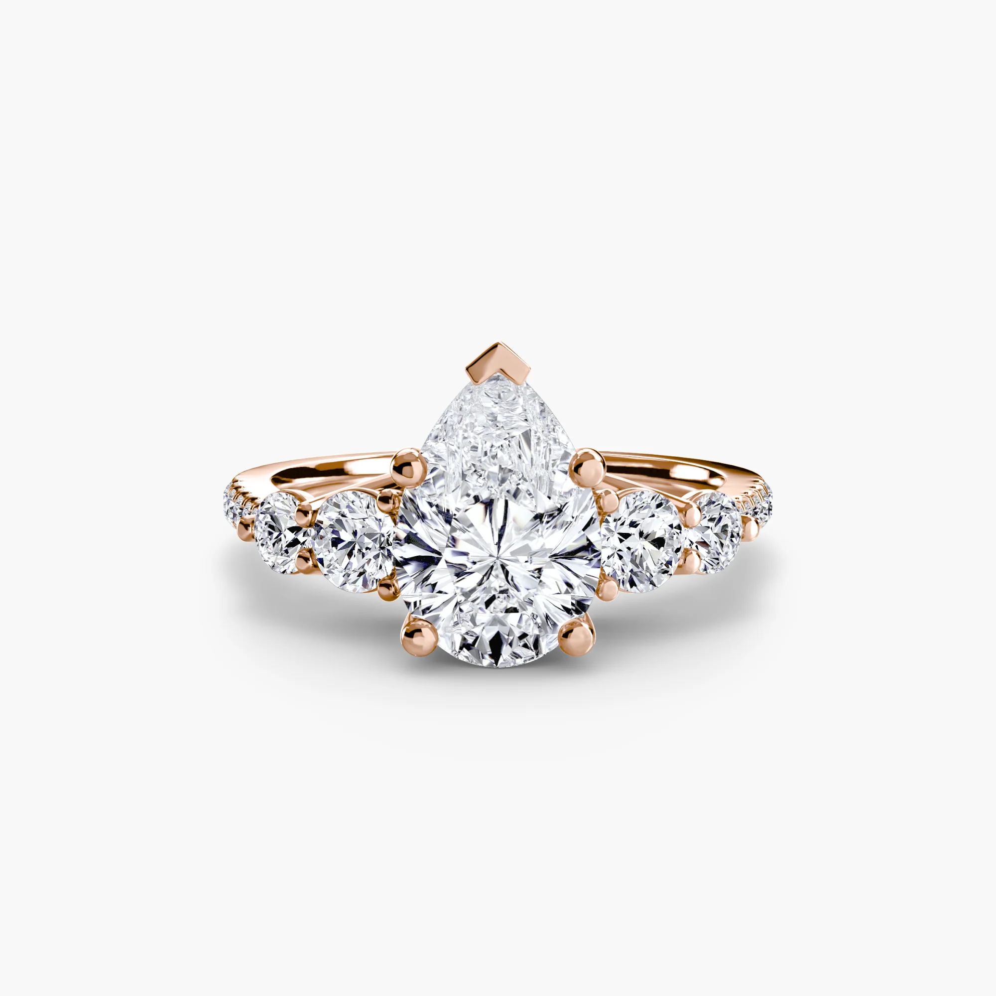 Five Stone Ring with Pavé Band - Image 26