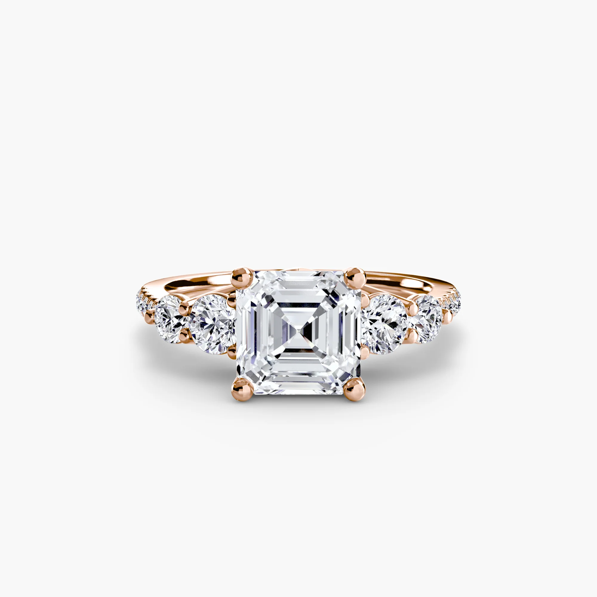 Five Stone Ring with Pavé Band - Image 30