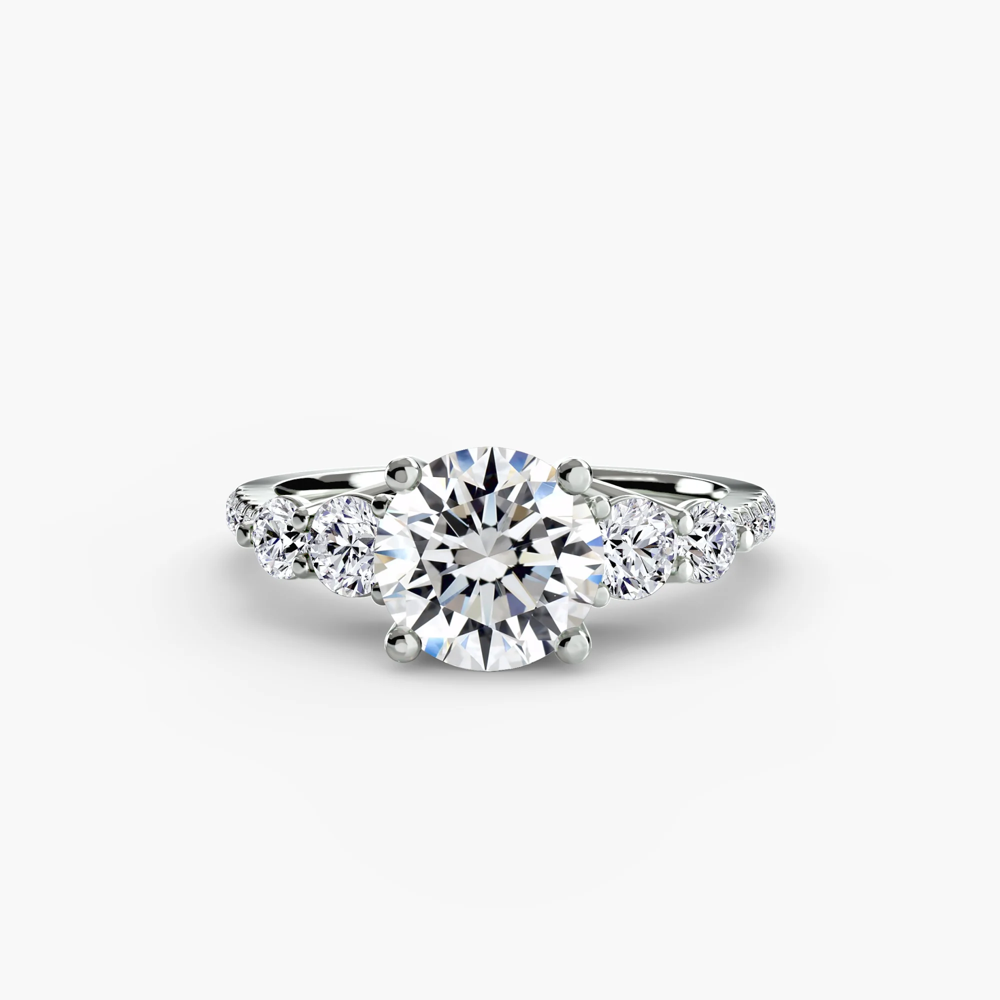 Five Stone Ring with Pavé Band - Image 32