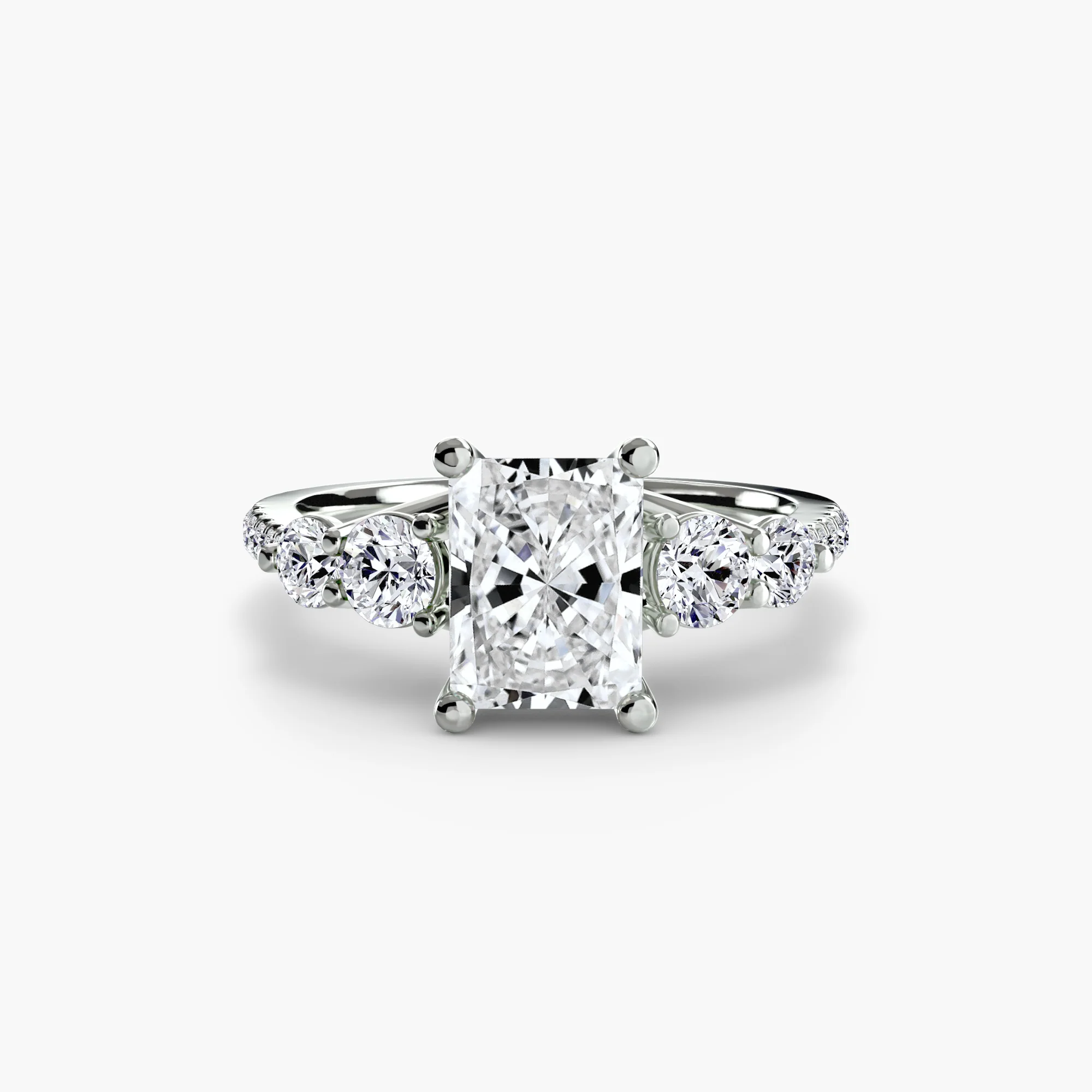 Five Stone Ring with Pavé Band - Image 39