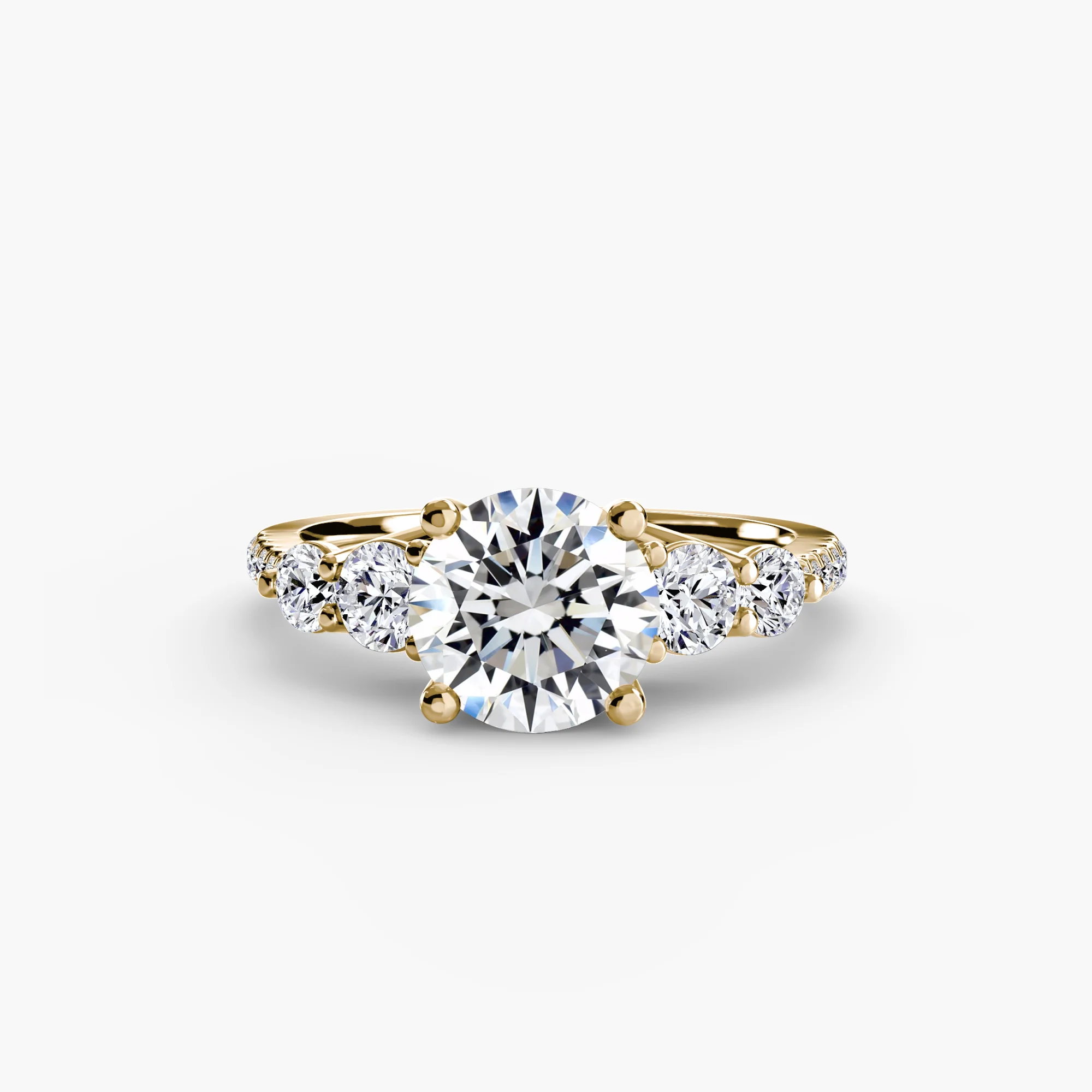 Five Stone Ring with Pavé Band - Image 42