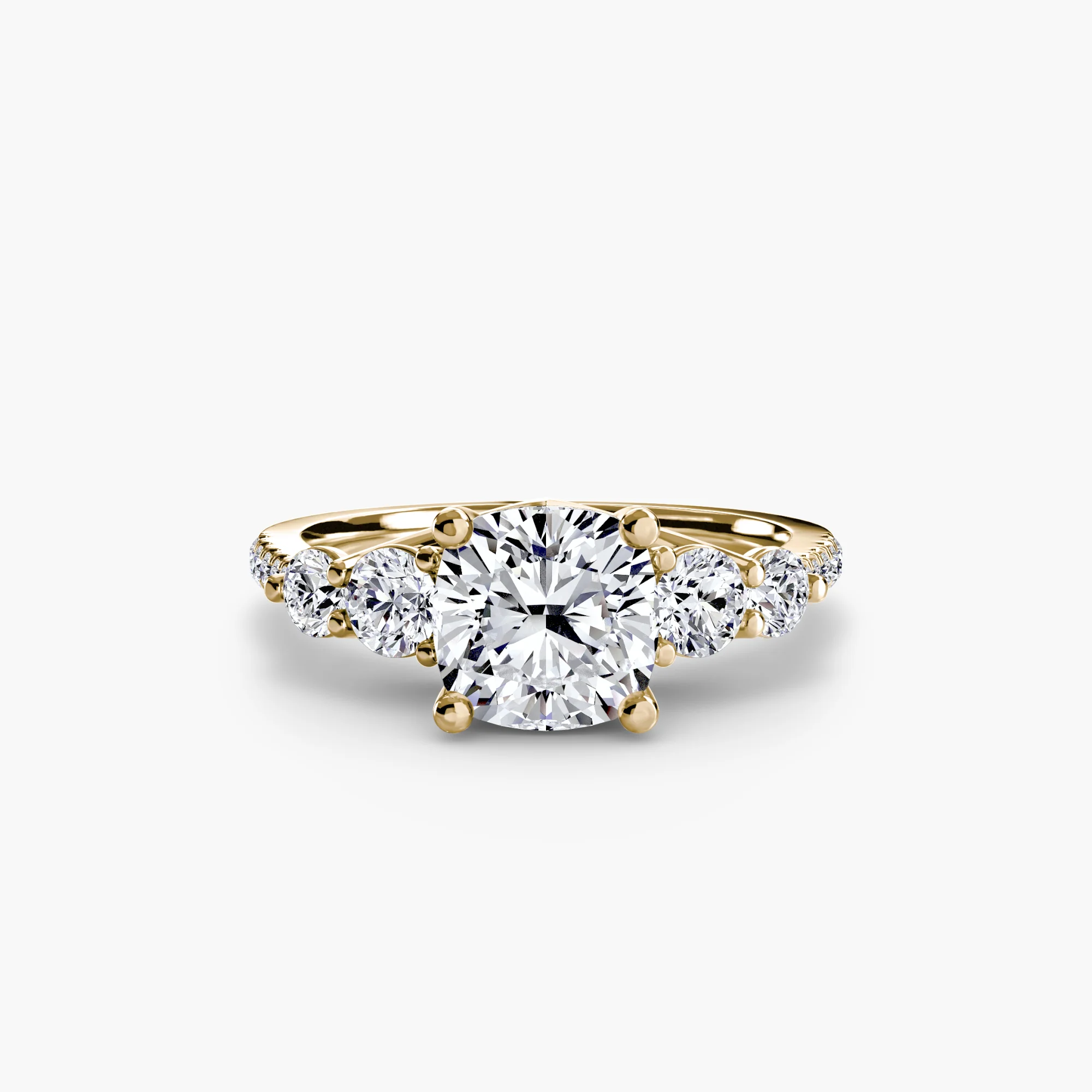 Five Stone Ring with Pavé Band - Image 44