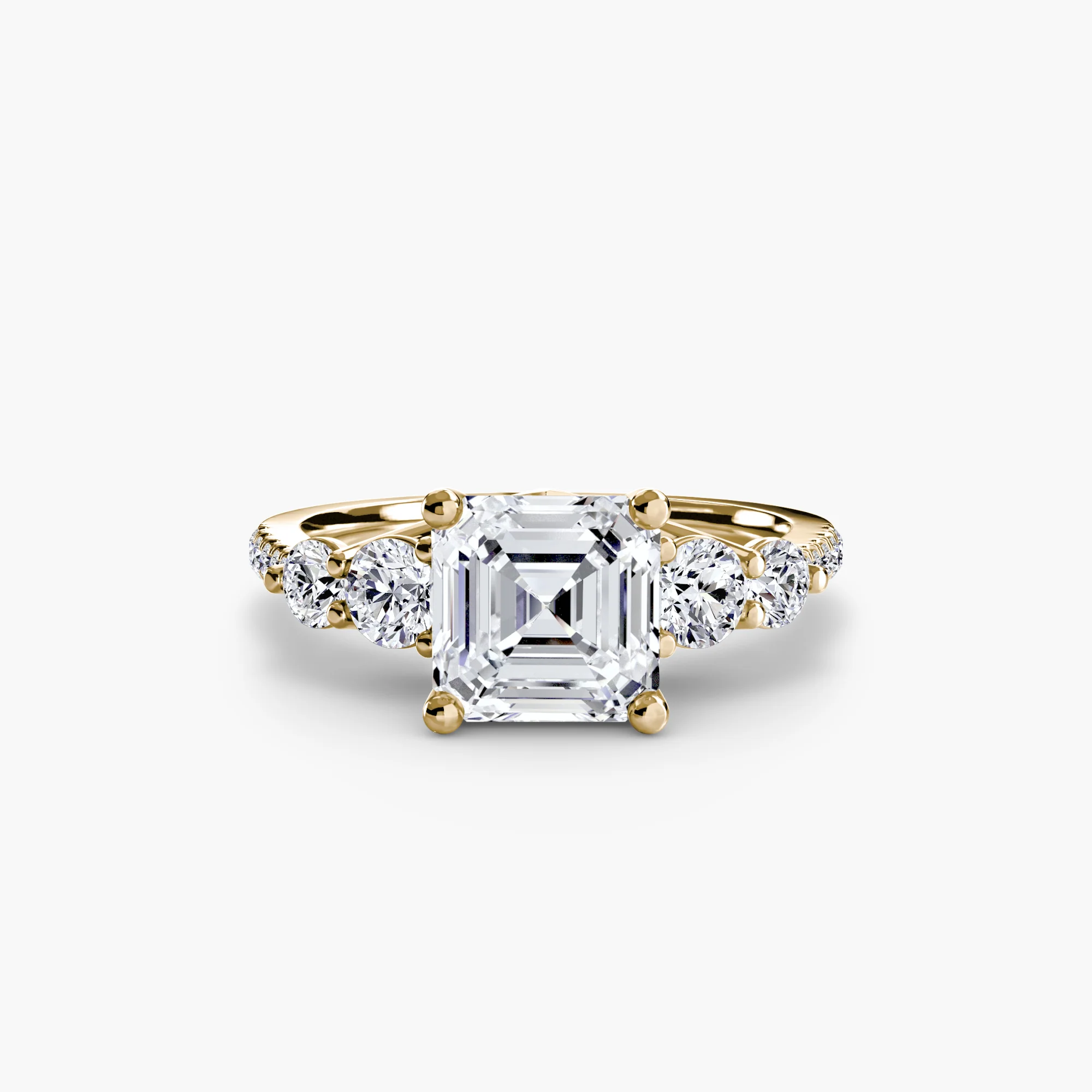 Five Stone Ring with Pavé Band - Image 50