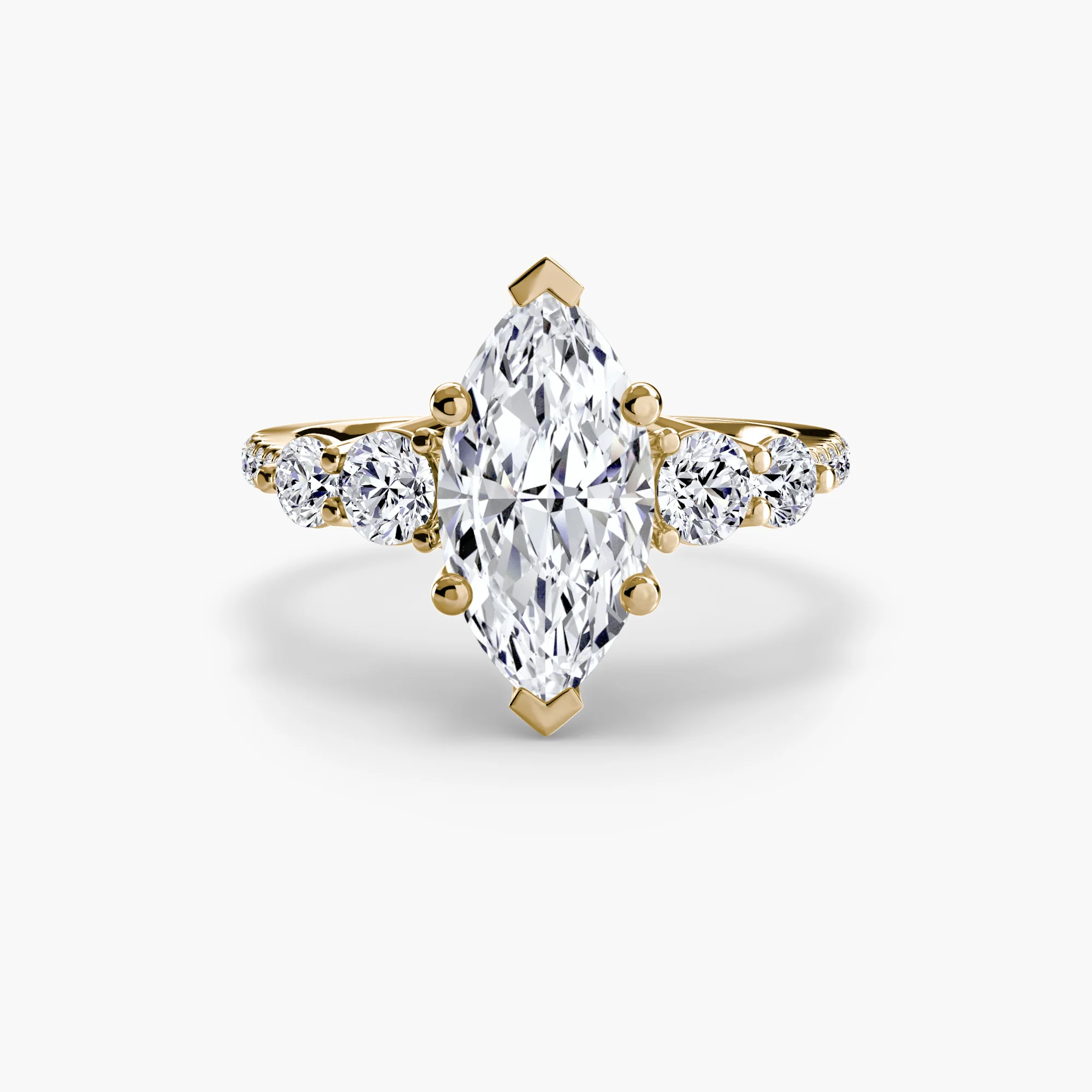 Five Stone Ring with Pavé Band - Image 51