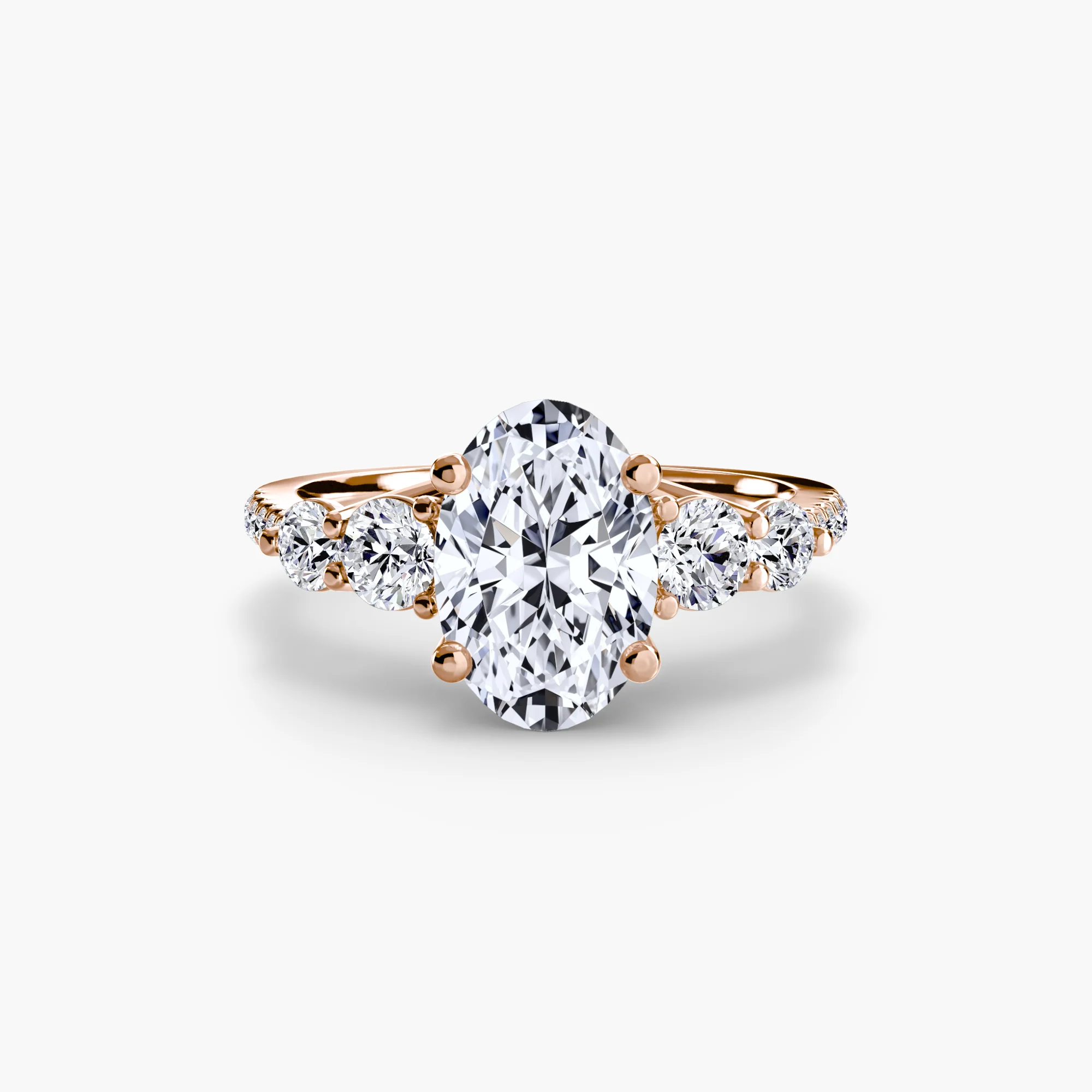Five Stone Ring with Pavé Band - Image 55