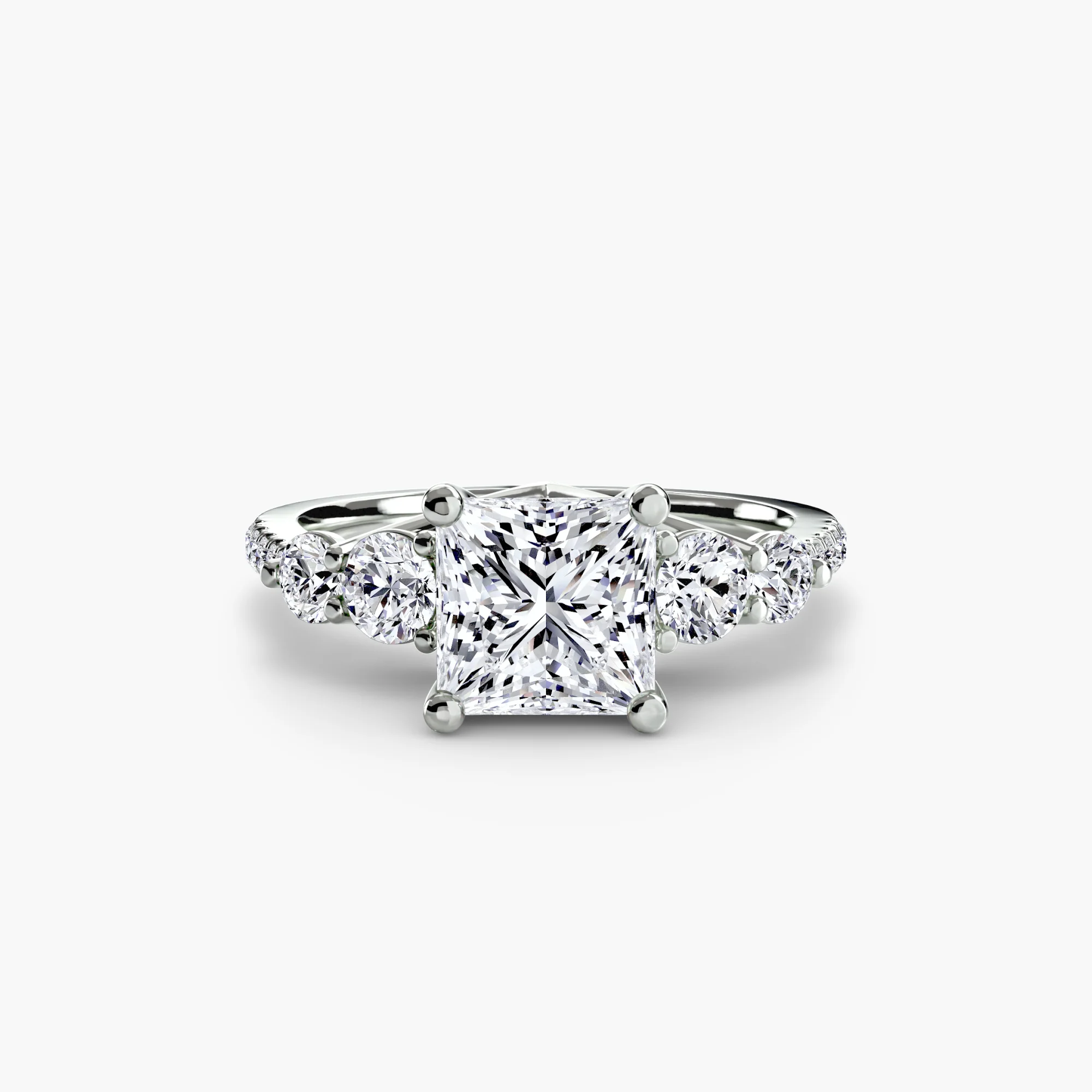 Five Stone Ring with Pavé Band - Image 93