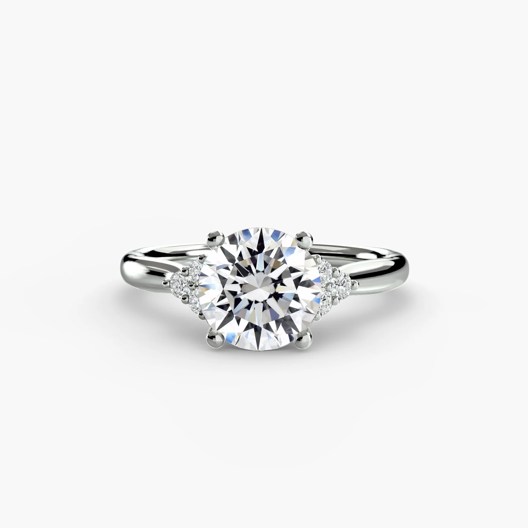 Solitaire with Cluster Shoulders - Image 11
