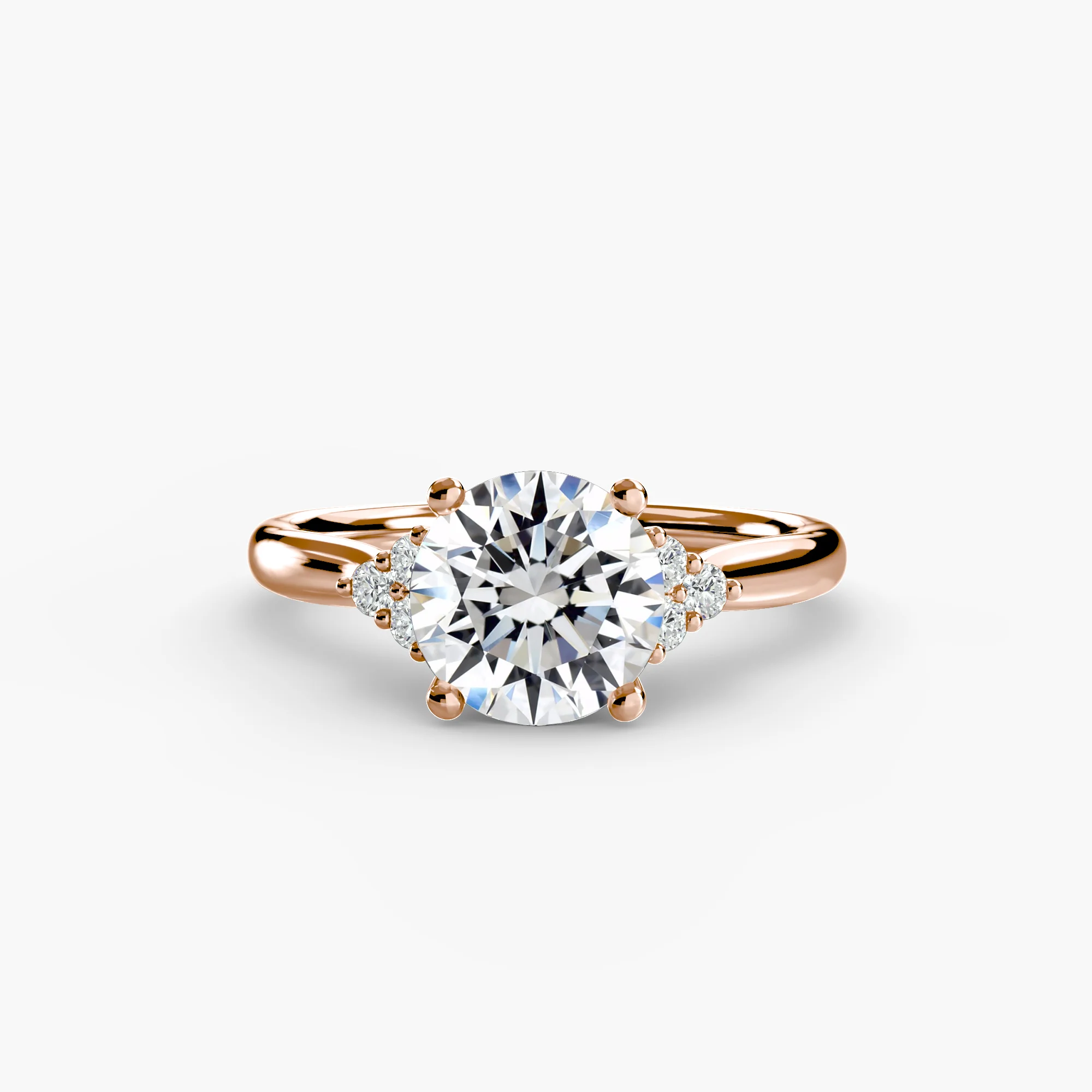 Solitaire with Cluster Shoulders - Image 7