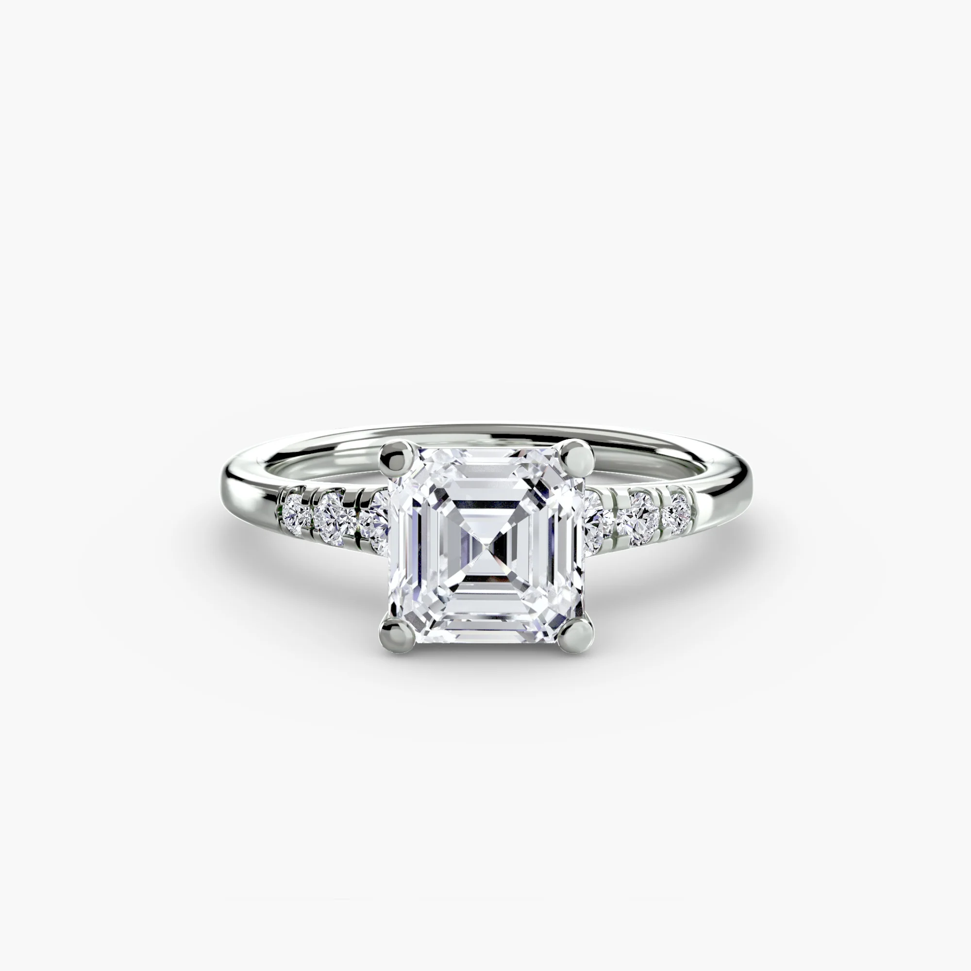 Solitaire with Shoulder Accents - Image 100