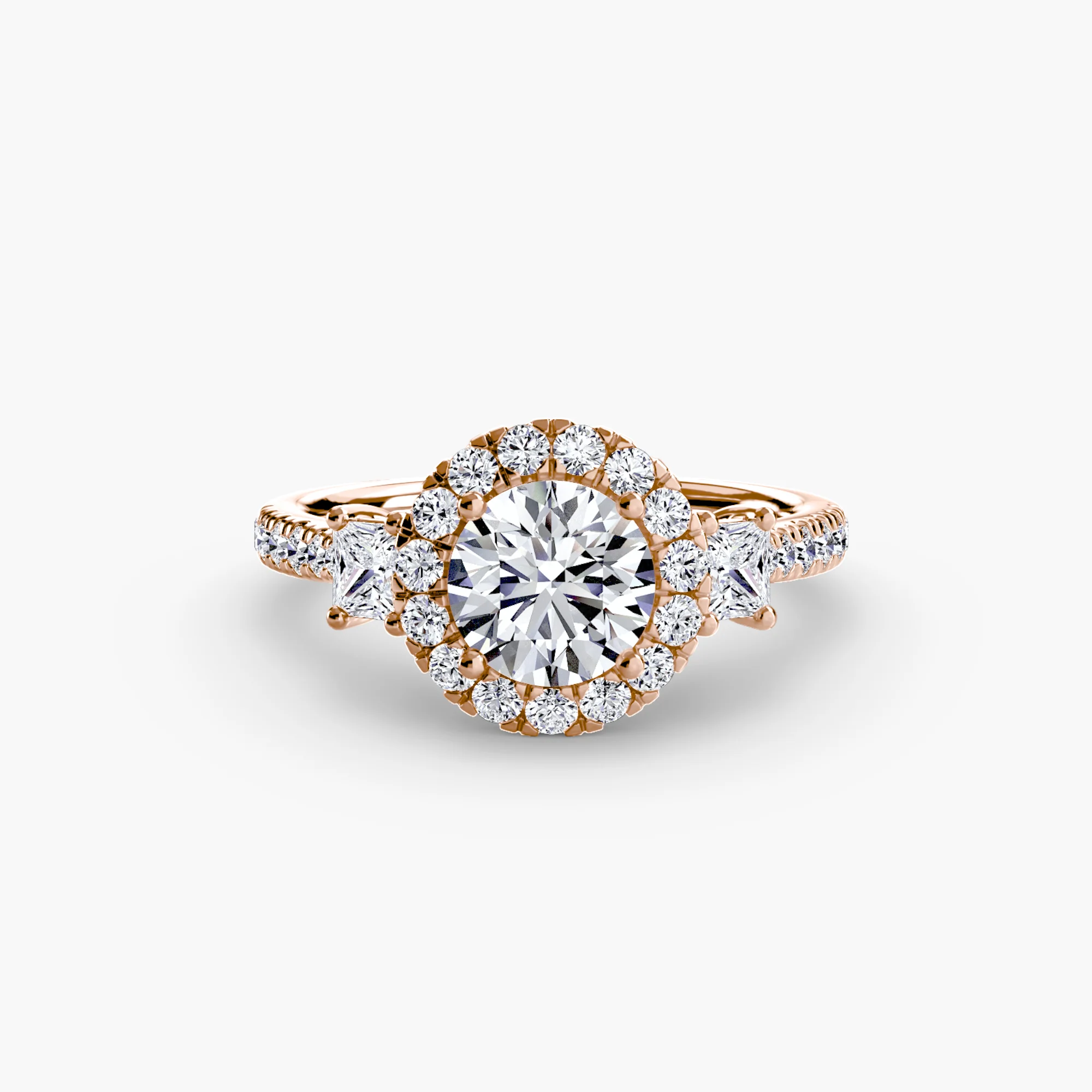 Three-Stone Ring with Halo 2 - Image 52