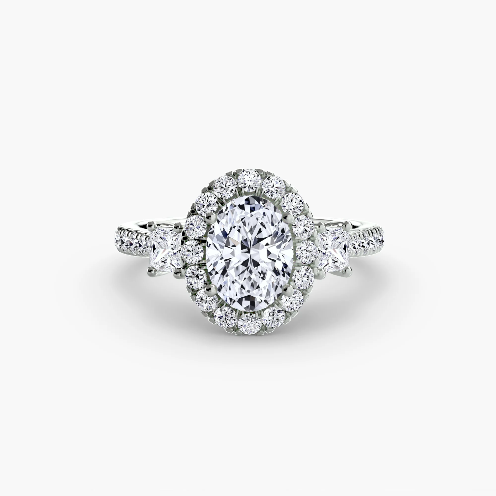 Three-Stone Ring with Halo 2 - Image 65