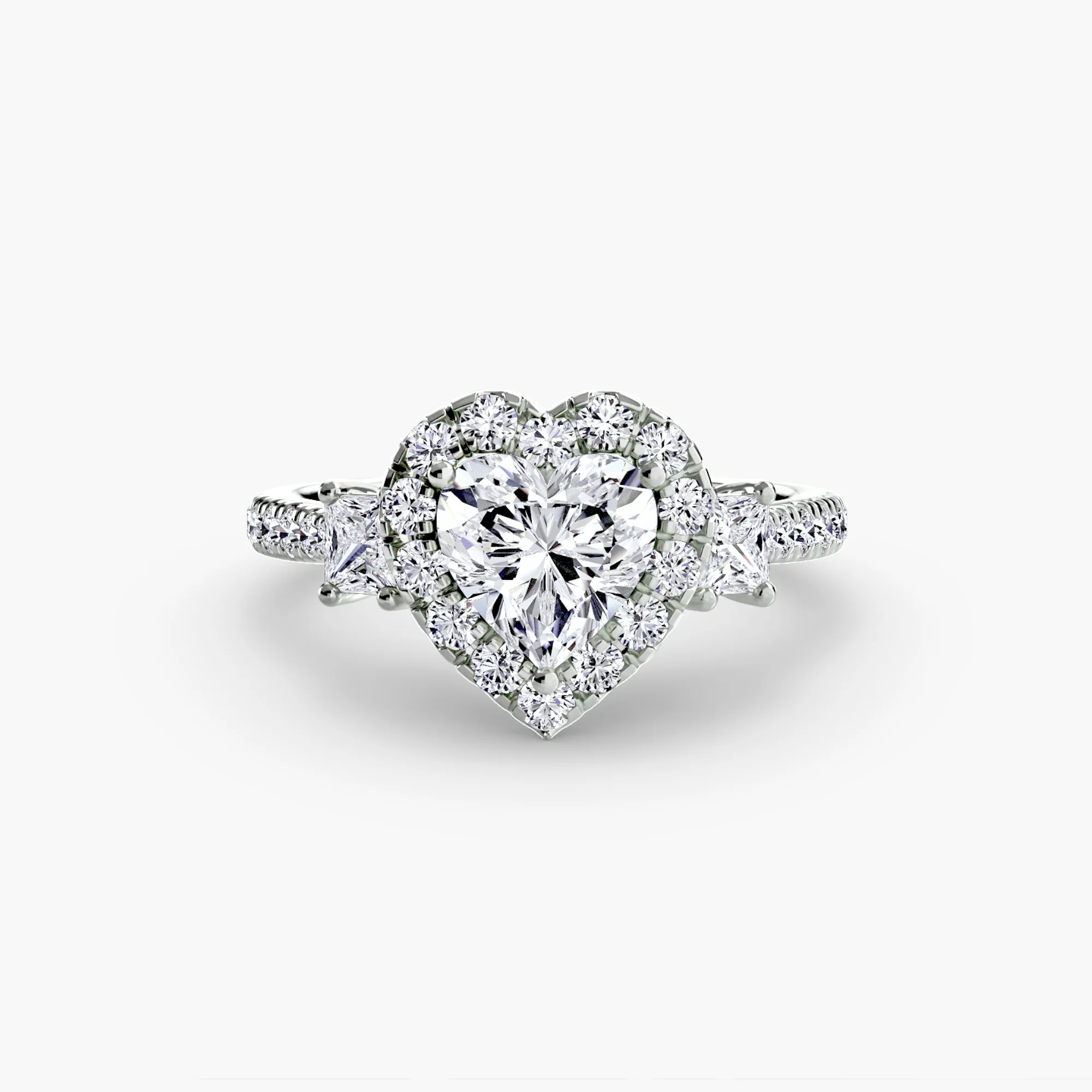 Three-Stone Ring with Halo 2 - Image 8