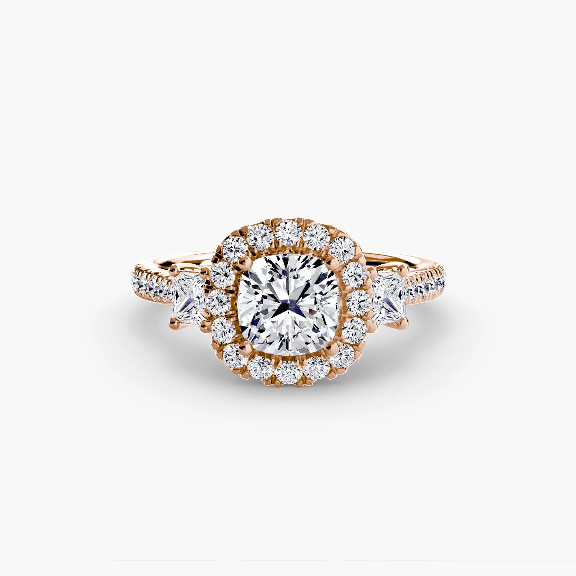 Three-Stone Ring with Halo 2 - Image 84