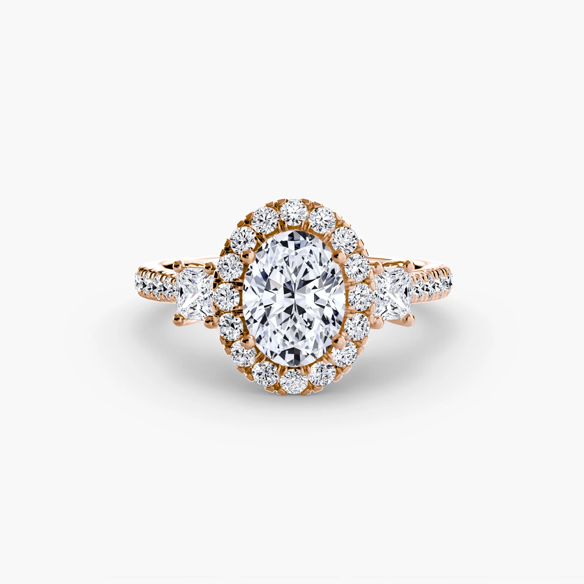Three-Stone Ring with Halo 2 - Image 85