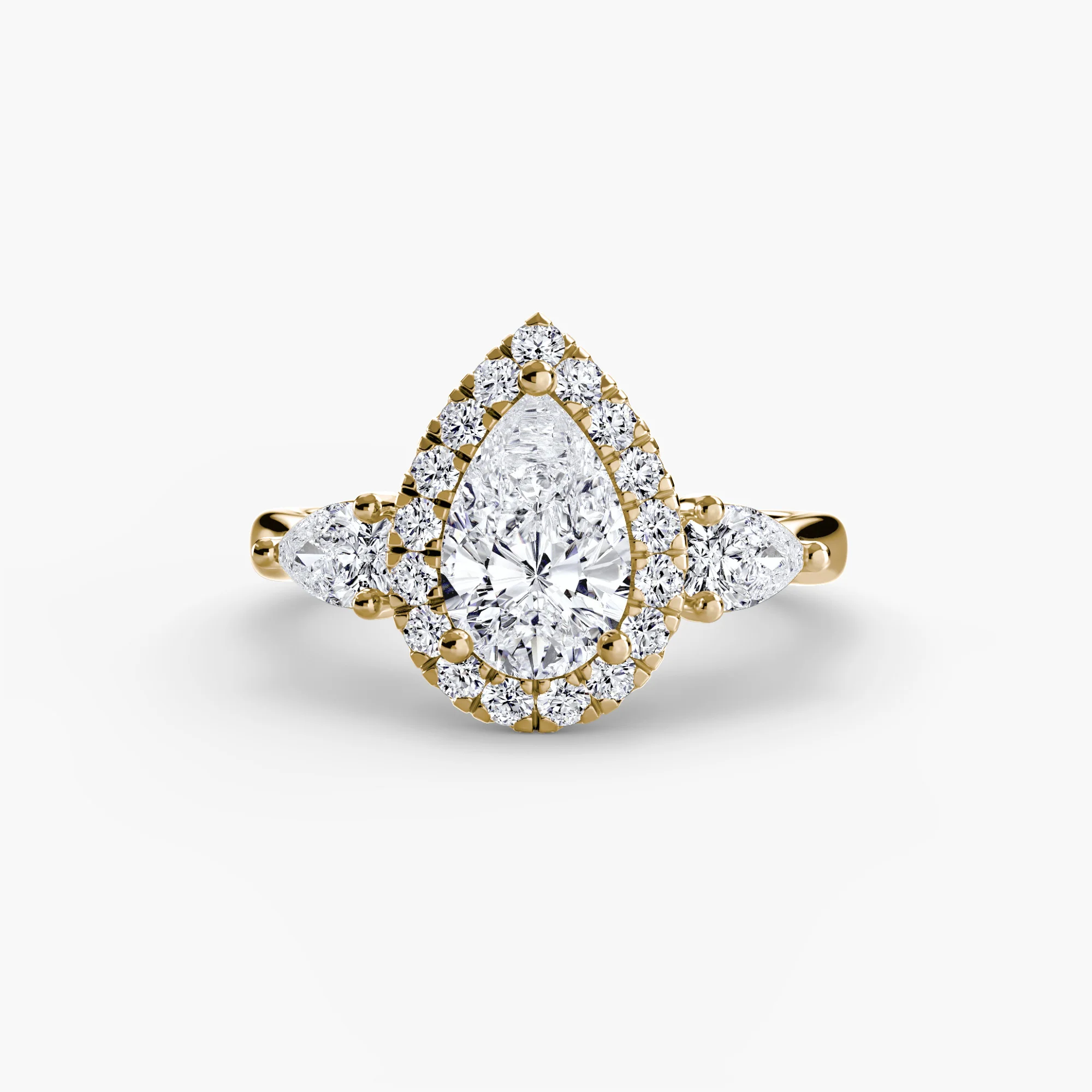 Three-Stone Ring with Halo - Image 9