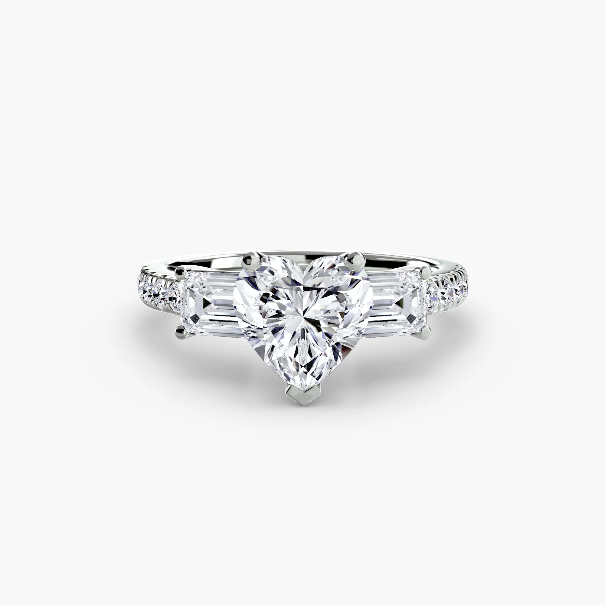 Three-Stone Ring with Pavé Band 4 - Image 66