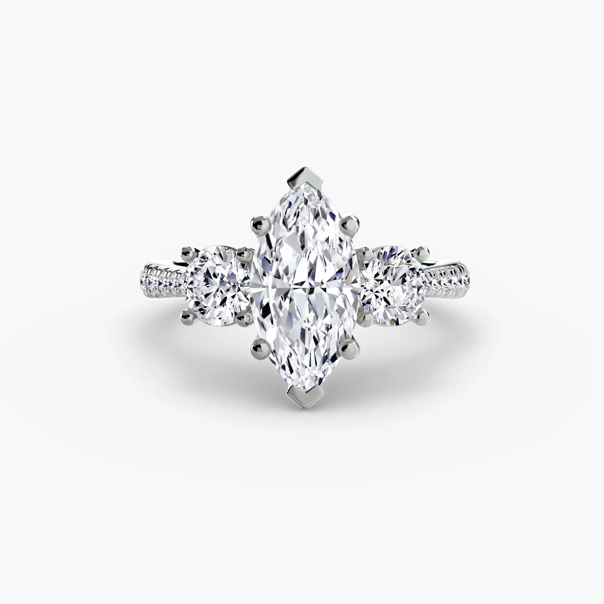 Three-Stone with Pavé Band - Image 101