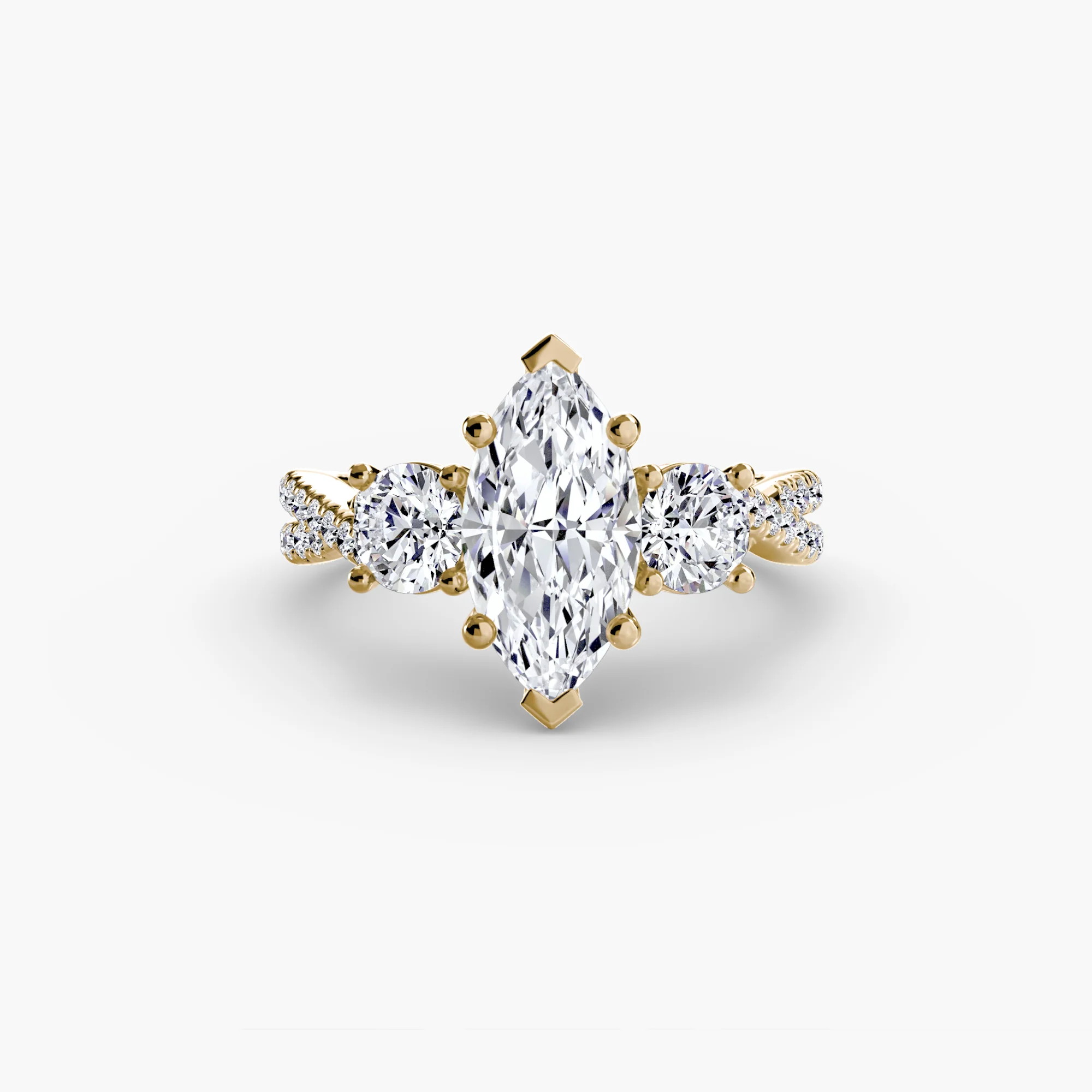Three-Stone with Pavé Band 2 - Image 20