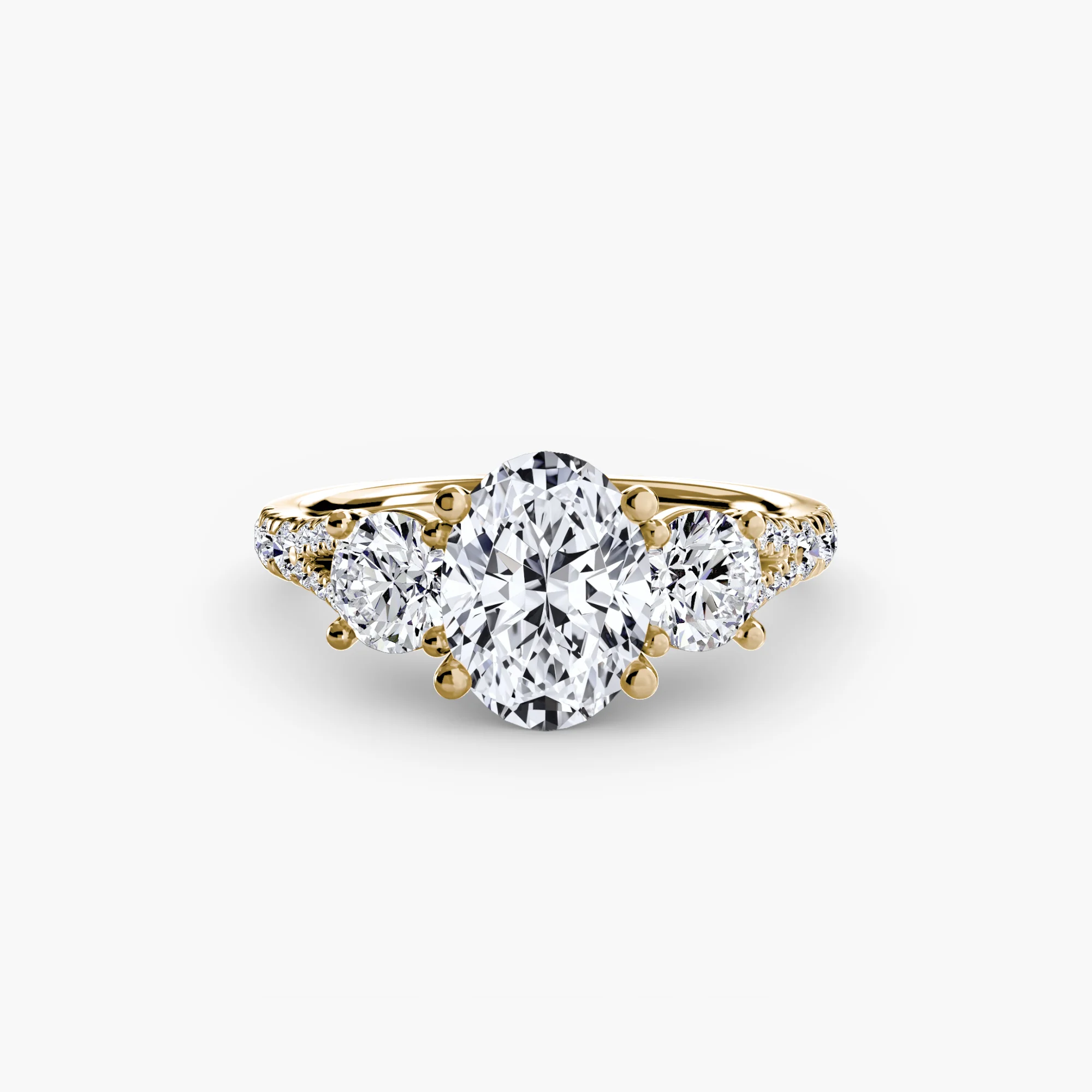 Three-Stone with Pavé Band 3 - Image 15