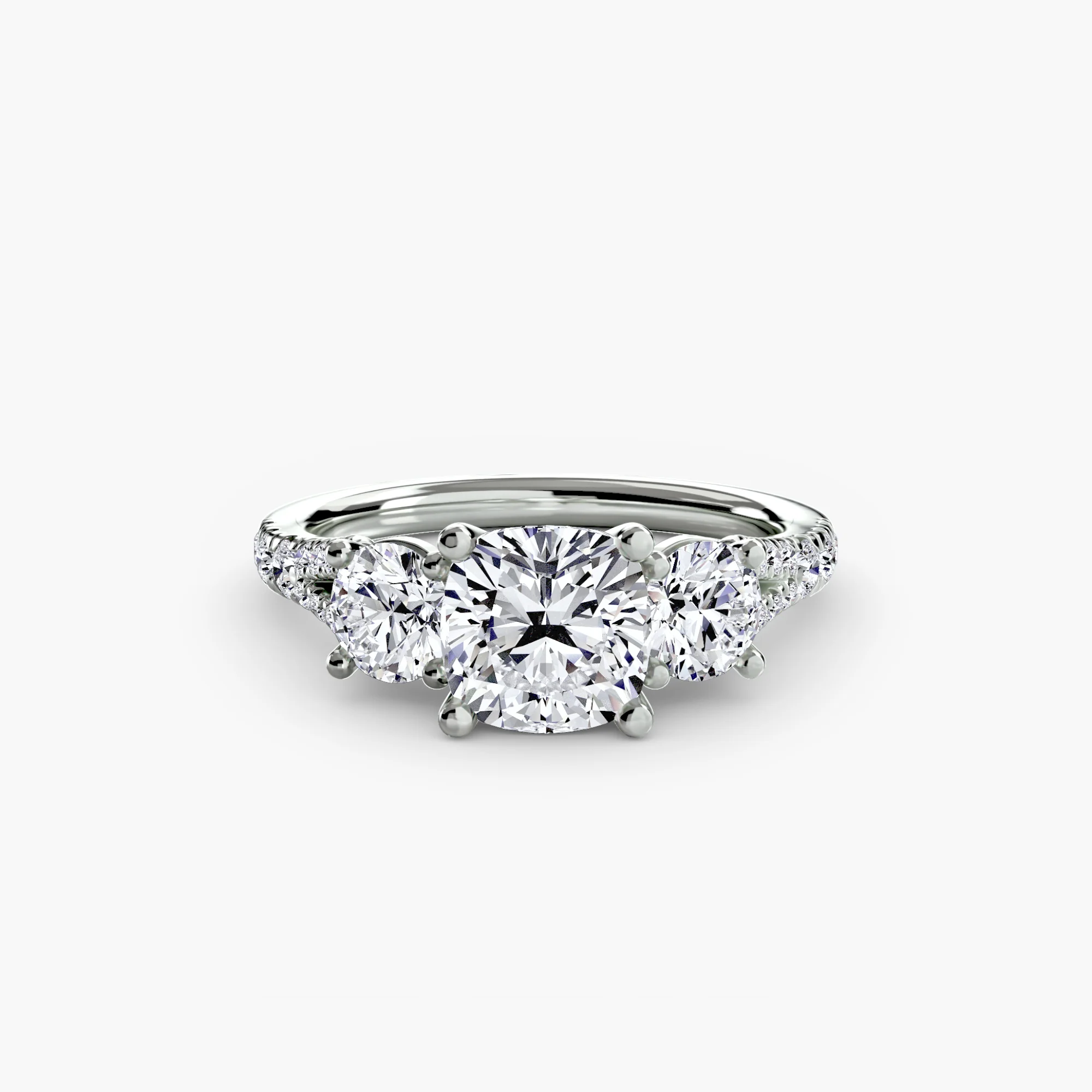 Three-Stone with Pavé Band 3 - Image 34