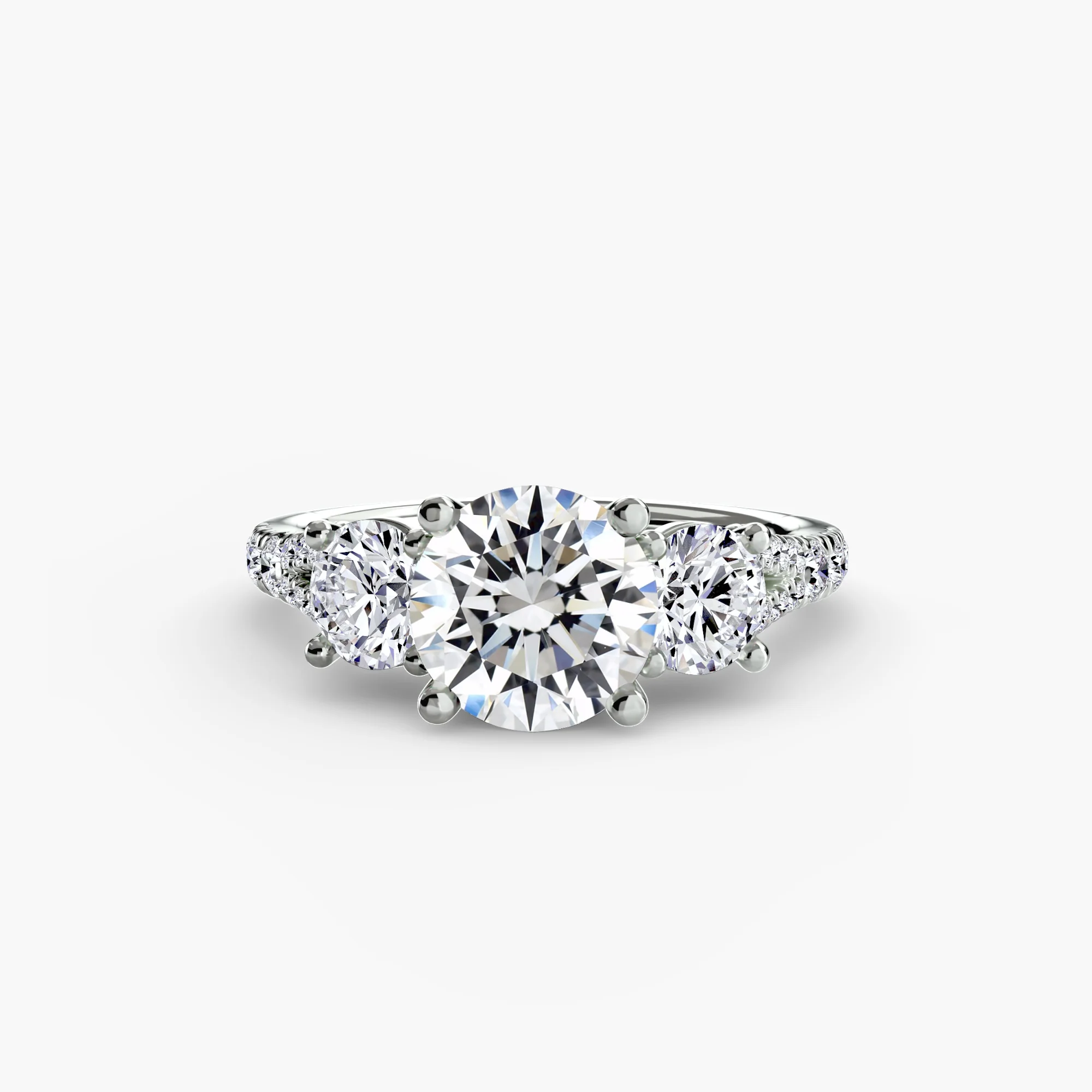 Three-Stone with Pavé Band 3 - Image 92