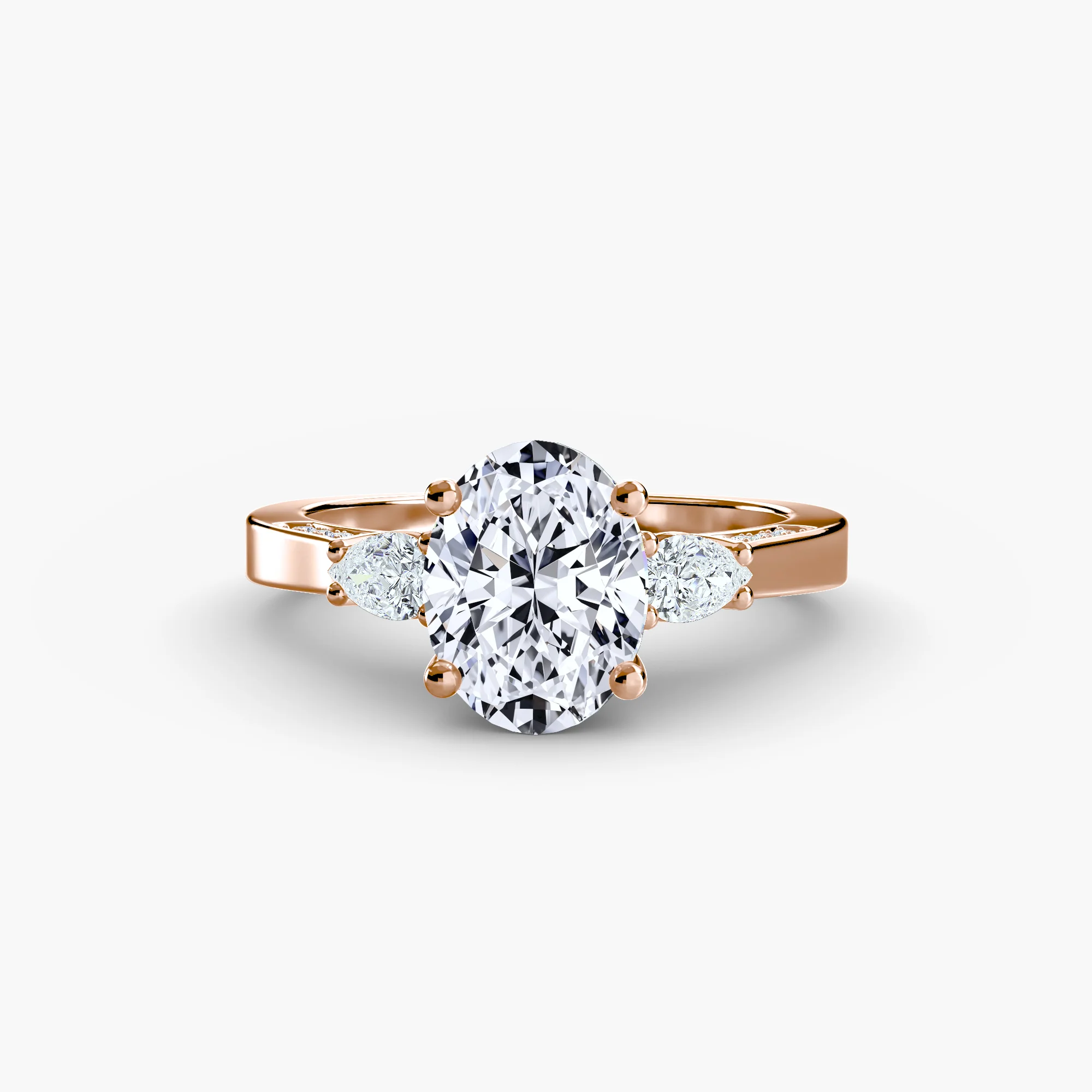 Three Stone with Pavé Shoulders - Image 4
